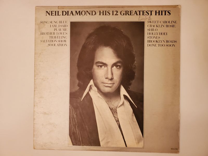 Neil Diamond His 12 Greatest Hits vinyl record